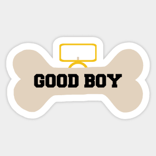 good boy bone collar Sticker